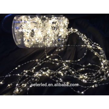 Aurora LED pearls string lights with star shape for decoration
